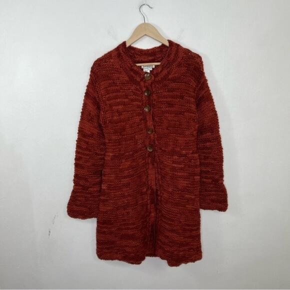 Indigenous One Weave Wool Cardigan Sweater Coat Size Small - Picture 1 of 8